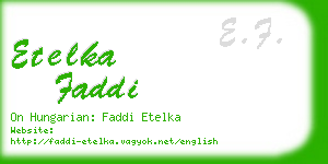 etelka faddi business card